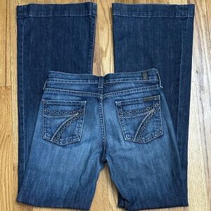 Seven for All Mankind, low rise flare Stylish Blue Denim Women's Jeans